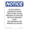 Signmission OSHA Notice, 7" Height, Do Not Open If Energized Short Sign, 7" X 5", Portrait OS-NS-D-57-V-11318 - alternate 1